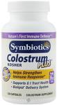 Symbiotics New Life Colostrum Plus Kosher supports immune system function, enhanes skin and muscle rejuvination, and regulates brain chemicals such serotonin and dopamine to brighten mood..